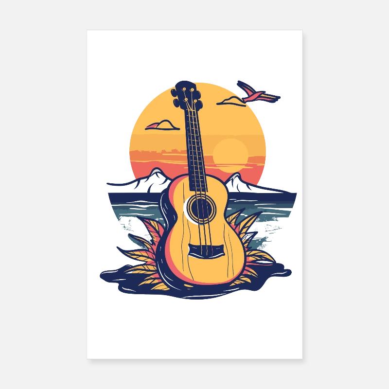 Graphiques pour ukulélé Poster 20 x 30 cm
