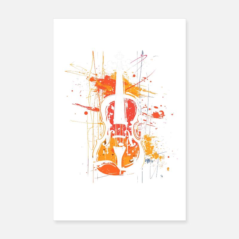 Violon Lineart Poster 20 x 30 cm