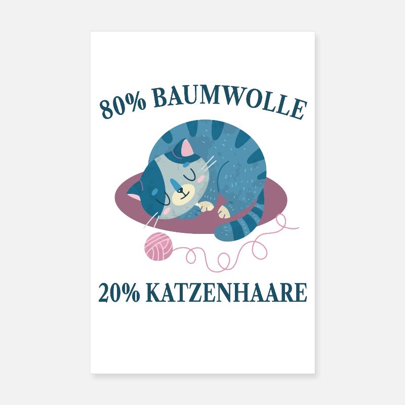Cats, Cat Hair, Cat Lovers, Poster 8" x 12" (20x30 cm)