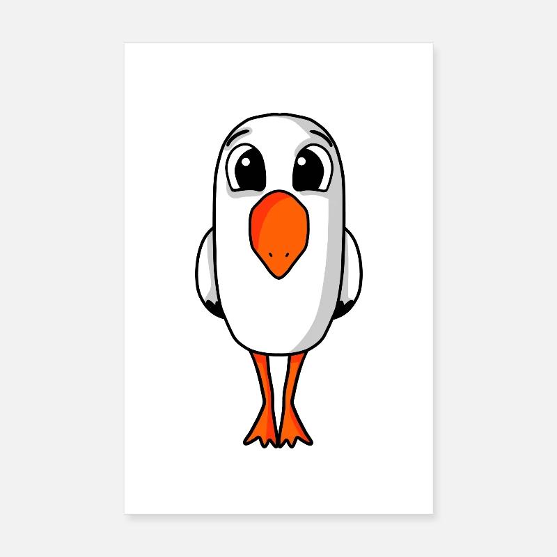 Möwe Vogel Motiv Nordsee Poster 20x30 cm