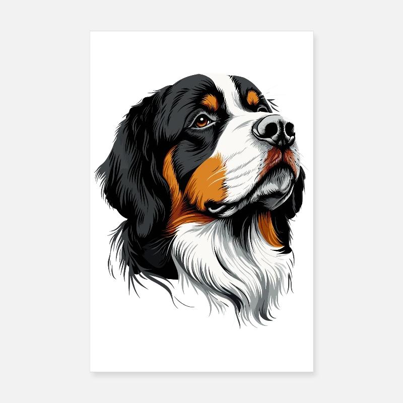 Bouvier bernois Chiens mignons Bouvier suisse Poster 20 x 30 cm