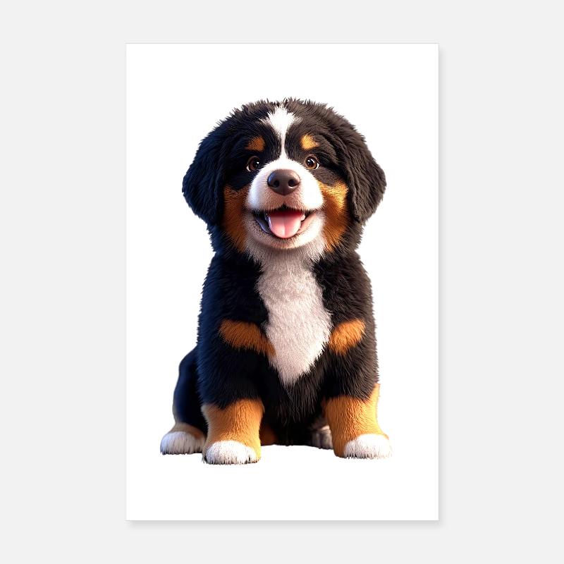 Berner Sennenhund Süße Hunde Schweizer Sennenhunde Poster 20x30 cm