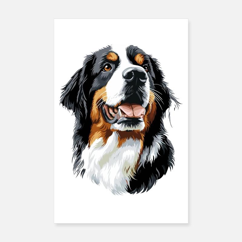 Bouvier bernois Chiens mignons Bouvier suisse Poster 20 x 30 cm