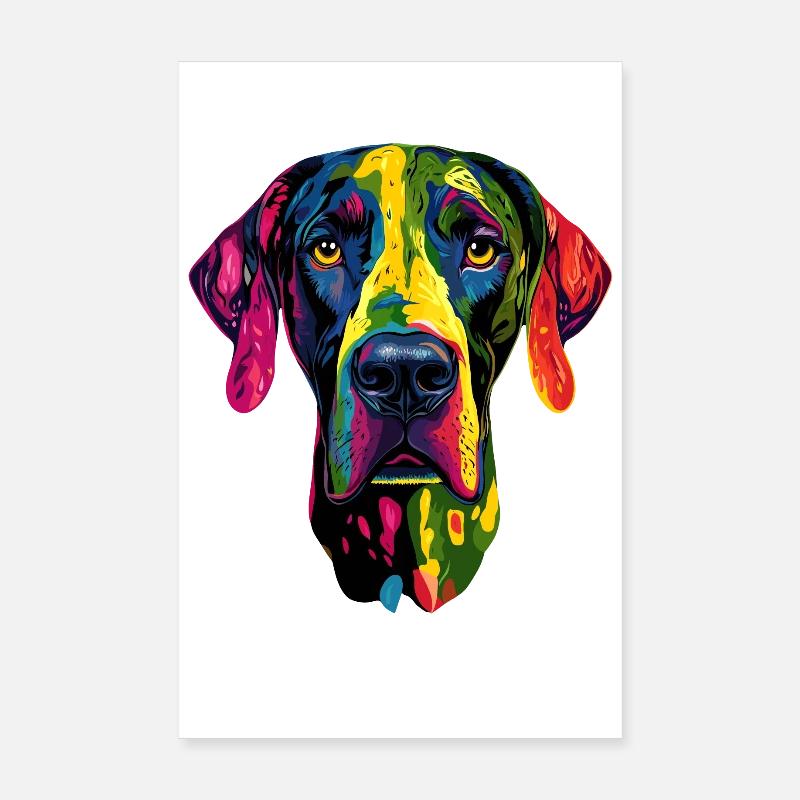 Great Dane Hatz Male Saupacker Great Dane Poster 8" x 12" (20x30 cm)
