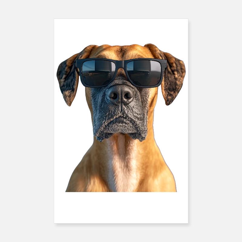 Deutsche Dogge Hatzrüde Saupacker Große Doggen Poster 20x30 cm