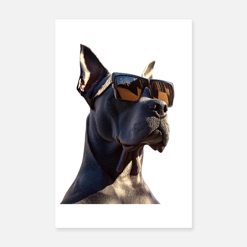 Deutsche Dogge Hatzrüde Saupacker Große Doggen Poster 20x30 cm