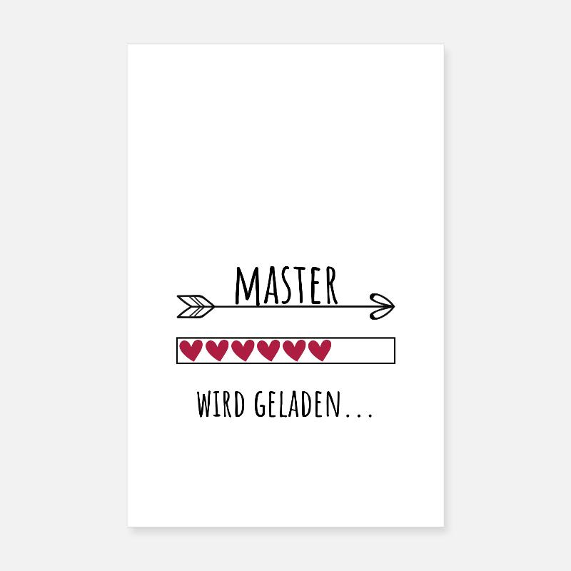 Master Ausbildung Personalisierter Beruf Mädchen Poster 20x30 cm