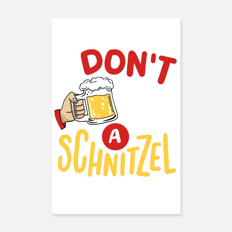 Schnitzel Bier Poster 20x30 cm