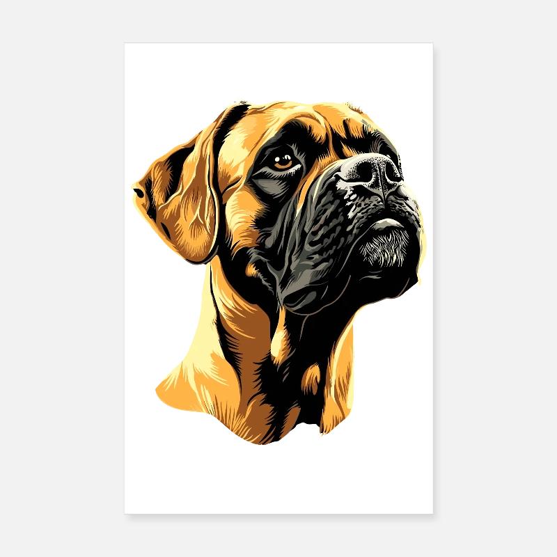 Deutscher Boxer Hunde Boxerverein German Boxer Poster 20x30 cm