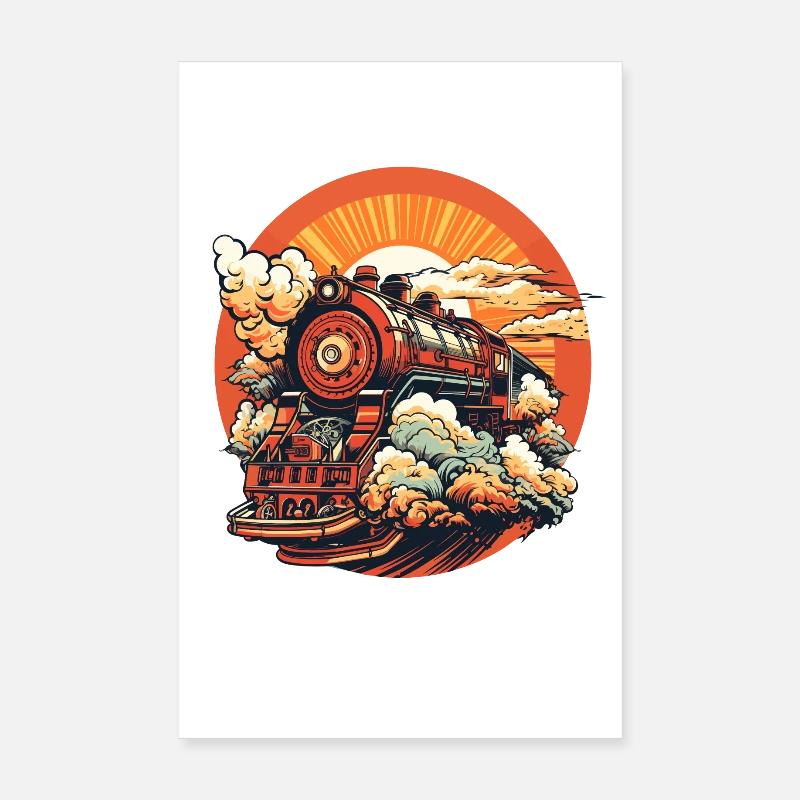 Train Comic Look Poster 8" x 12" (20x30 cm)