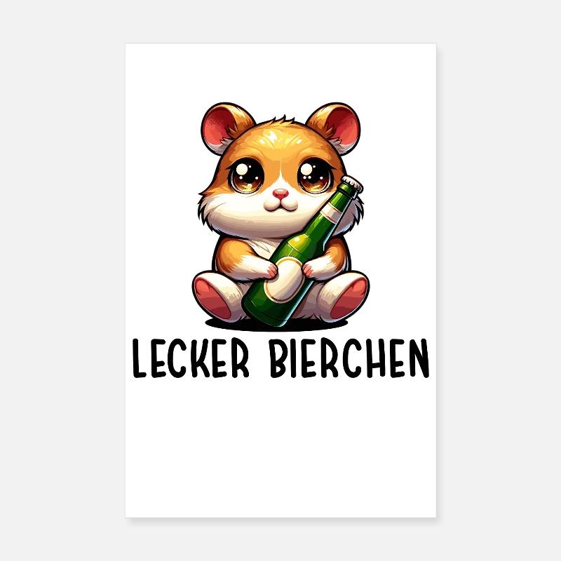 LECKER BIERCHEN Sad Hamster Meme Poster 20x30 cm