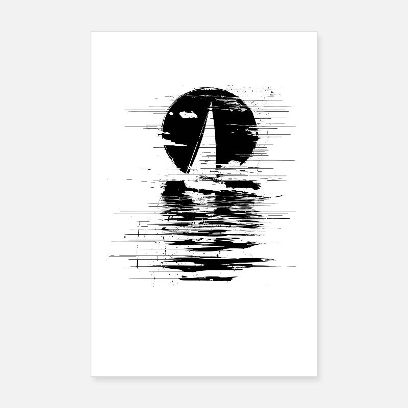 Dessin de voile Poster 20 x 30 cm