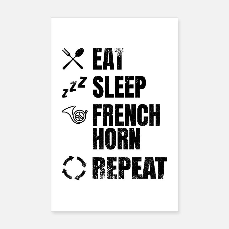 Horn Player Routine Poster 8" x 12" (20x30 cm)