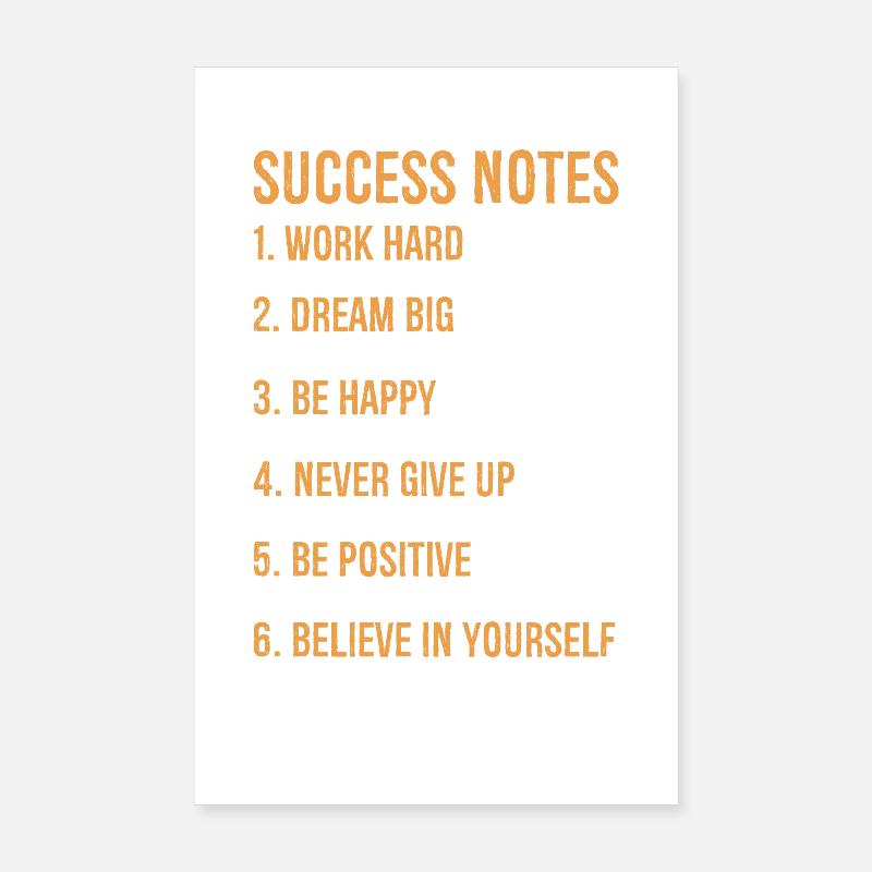 Notes de réussite Poster 20 x 30 cm
