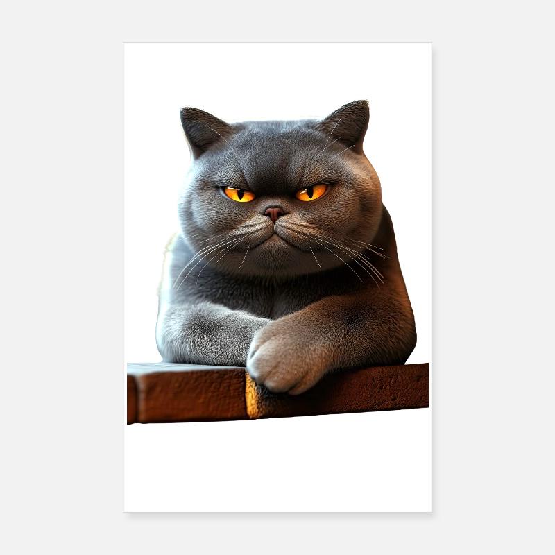 Britisch Kurzhaar Katze BKH Katzenmama Süße Katzen Poster 20x30 cm