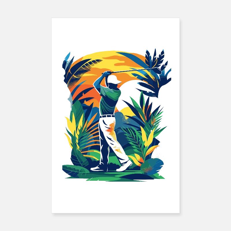 Golfer Poster 8" x 12" (20x30 cm)