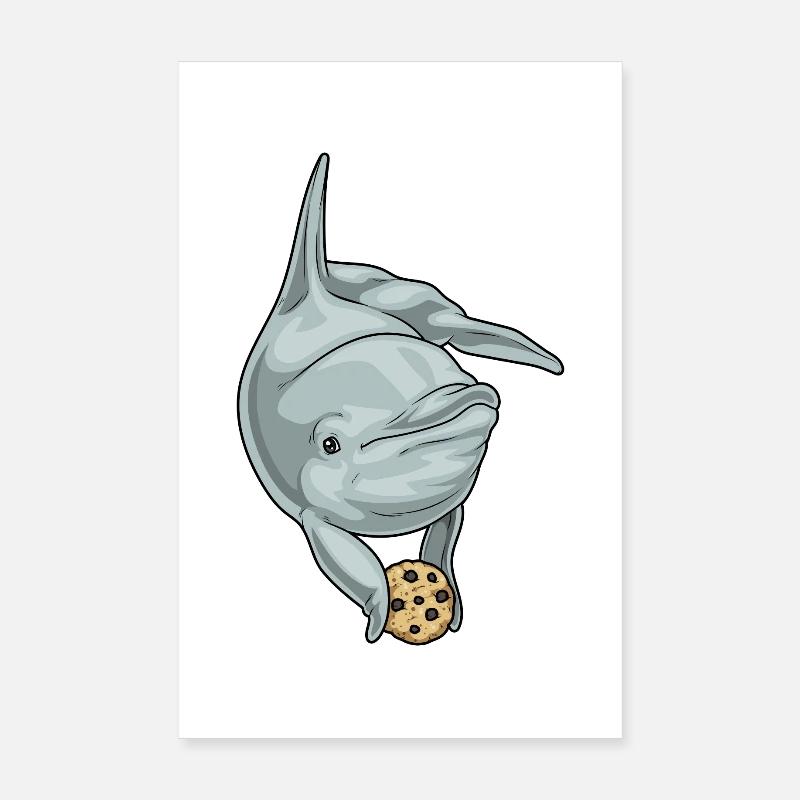 Dolphin Cookie Poster 8" x 12" (20x30 cm)