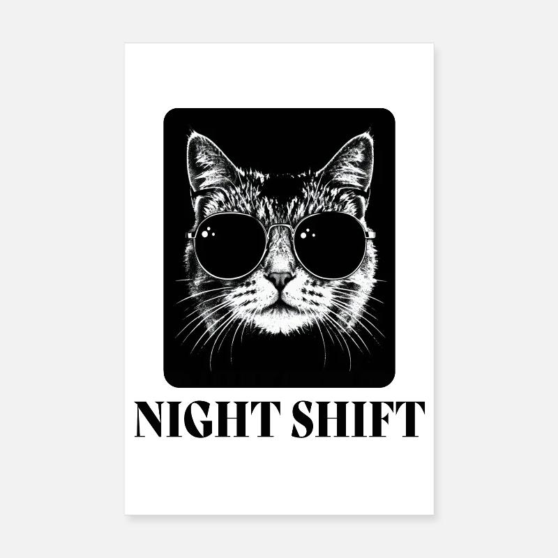 Coole Katze Poster 20x30 cm