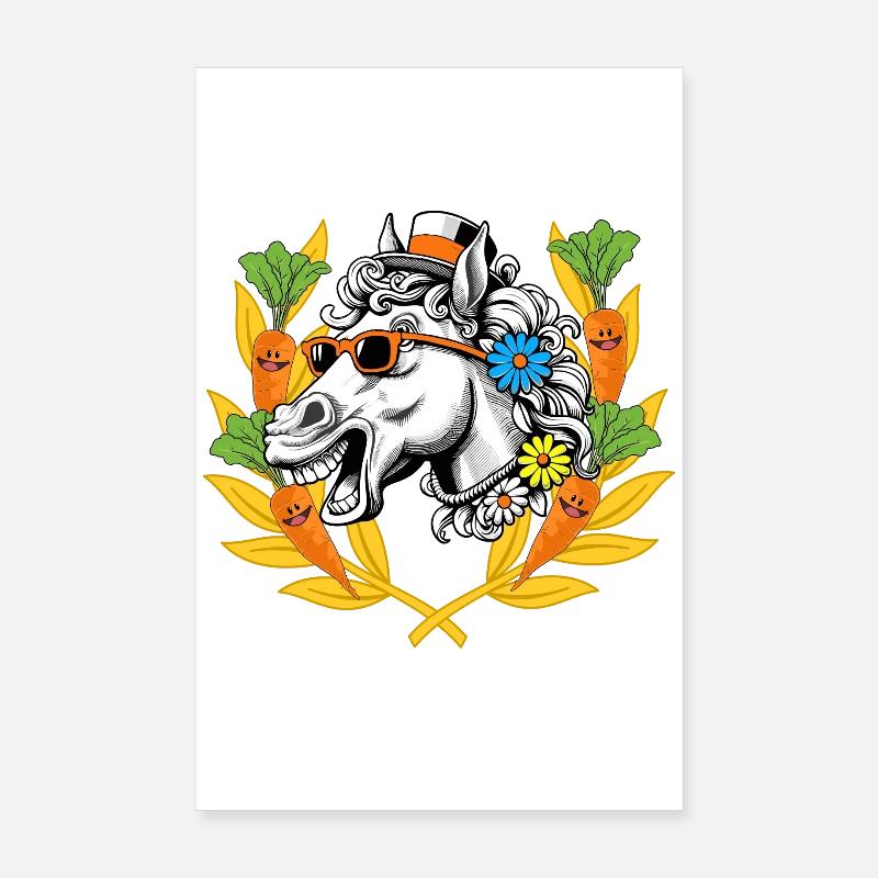 Pferd Pferdekopf Pferde Sieger Siegen Lorbeerkranz Poster 20x30 cm