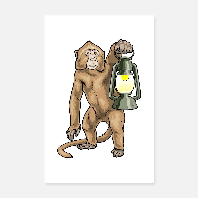 Lanterne Singe Poster 20 x 30 cm
