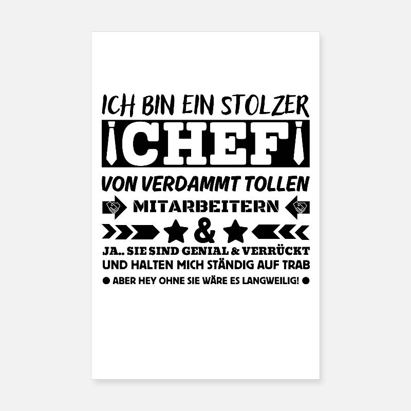 Stolzer Chef Von Verdammt Tollen Mitarbeitern Poster 20x30 cm