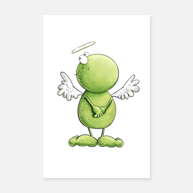 Frosch Engel Unschuld Poster 20x30 cm