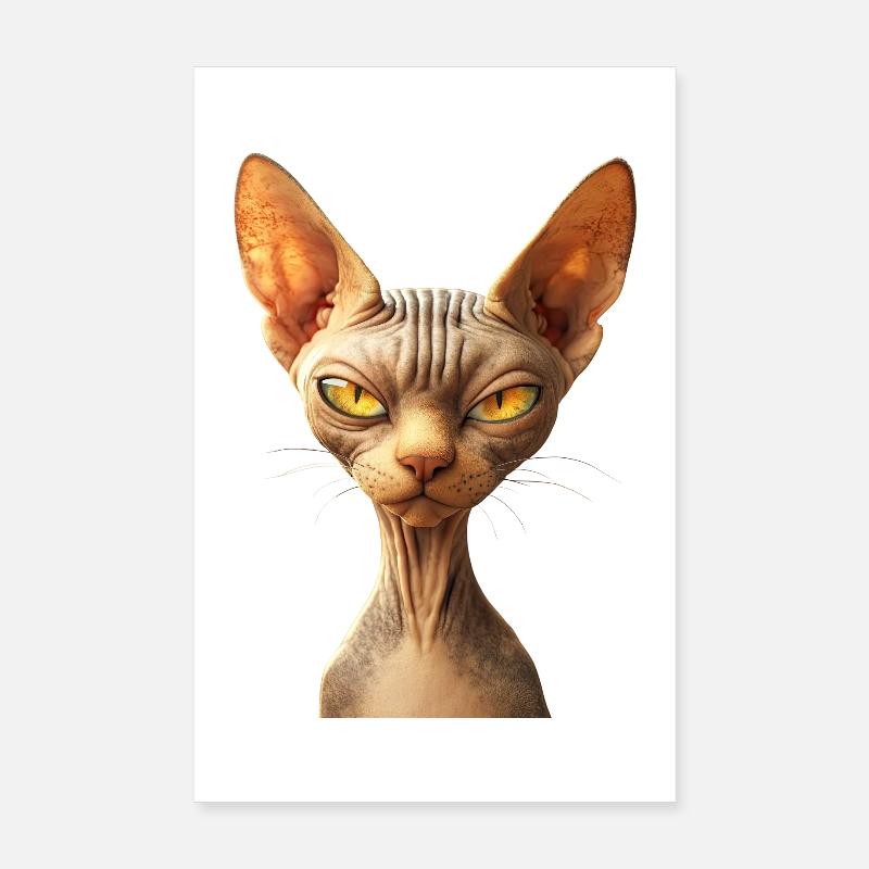 Sphynx Katze Sphynxkatze Canadian Cat Süße Sphinx Poster 20x30 cm