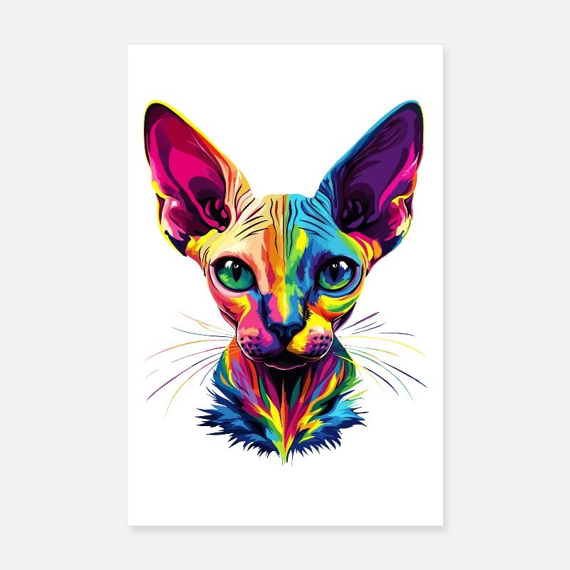 Sphynx Katze Sphynxkatze Canadian Cat Süße Sphinx Poster 20x30 cm