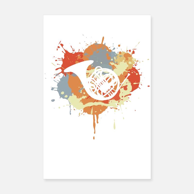 Horn Drawing Poster 8" x 12" (20x30 cm)