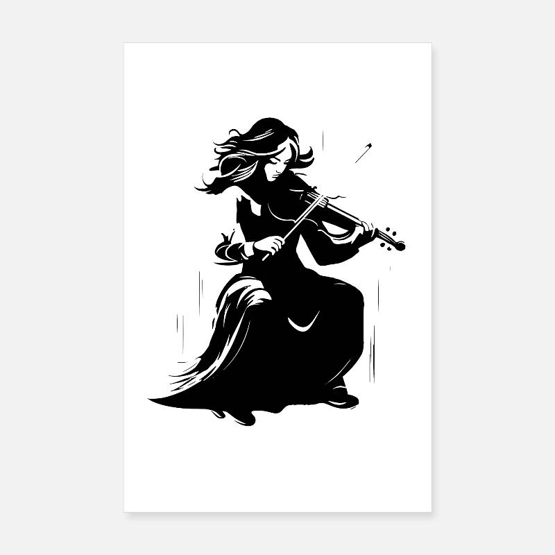 Violinist Poster 8" x 12" (20x30 cm)