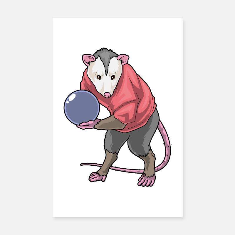 Beutelratte Bowling Bowlingkugel Poster 20x30 cm