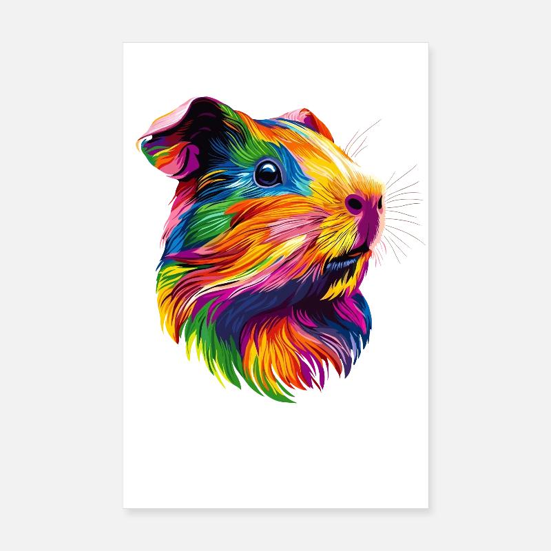Cochon d’Inde Rongeurs Capybara Rongeur mignon Poster 20 x 30 cm