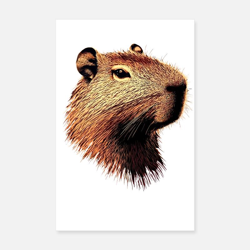 Capybara Be Capy Wasserschwein Lustiges Capybara Poster 20x30 cm