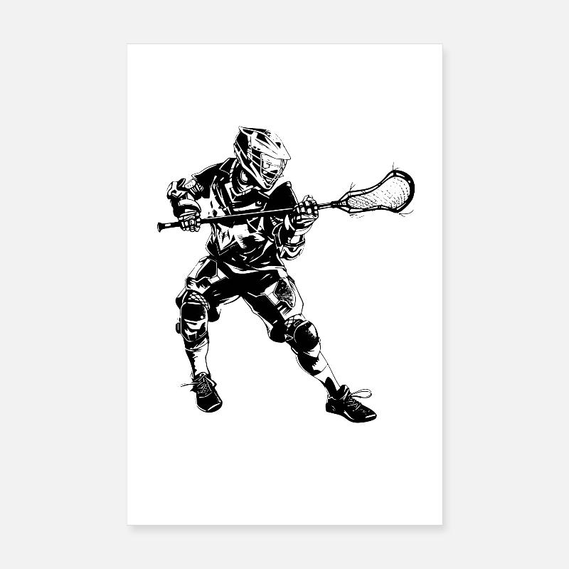 Lacrosse player Poster 8" x 12" (20x30 cm)