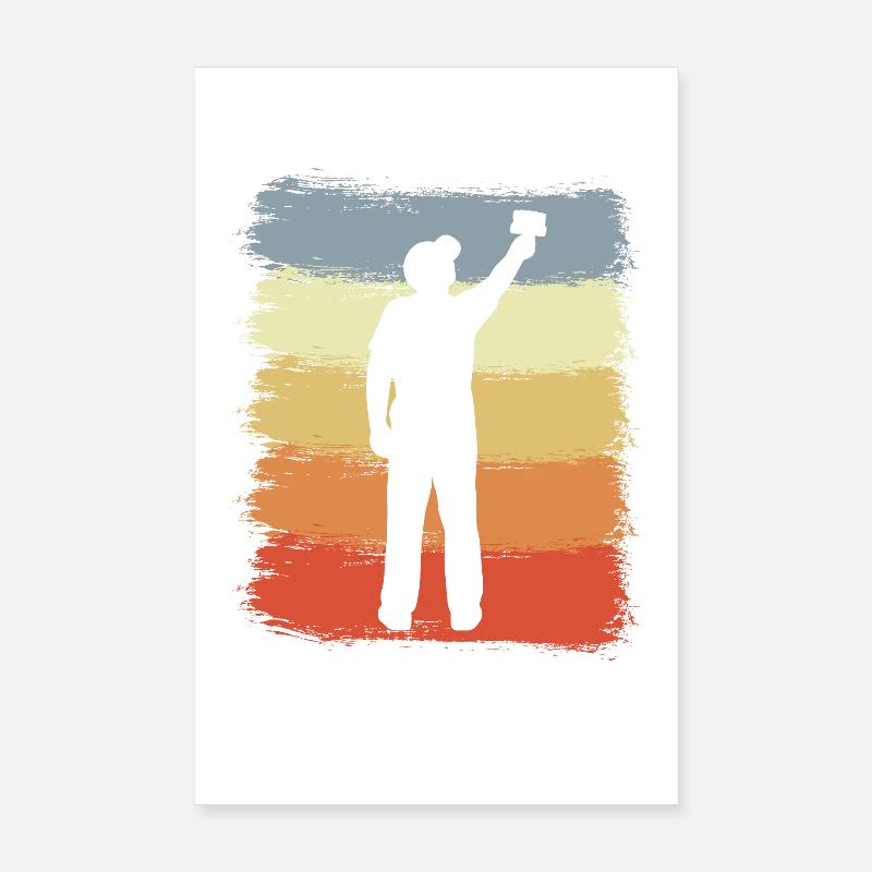 Painter Retro Look Poster 8" x 12" (20x30 cm)