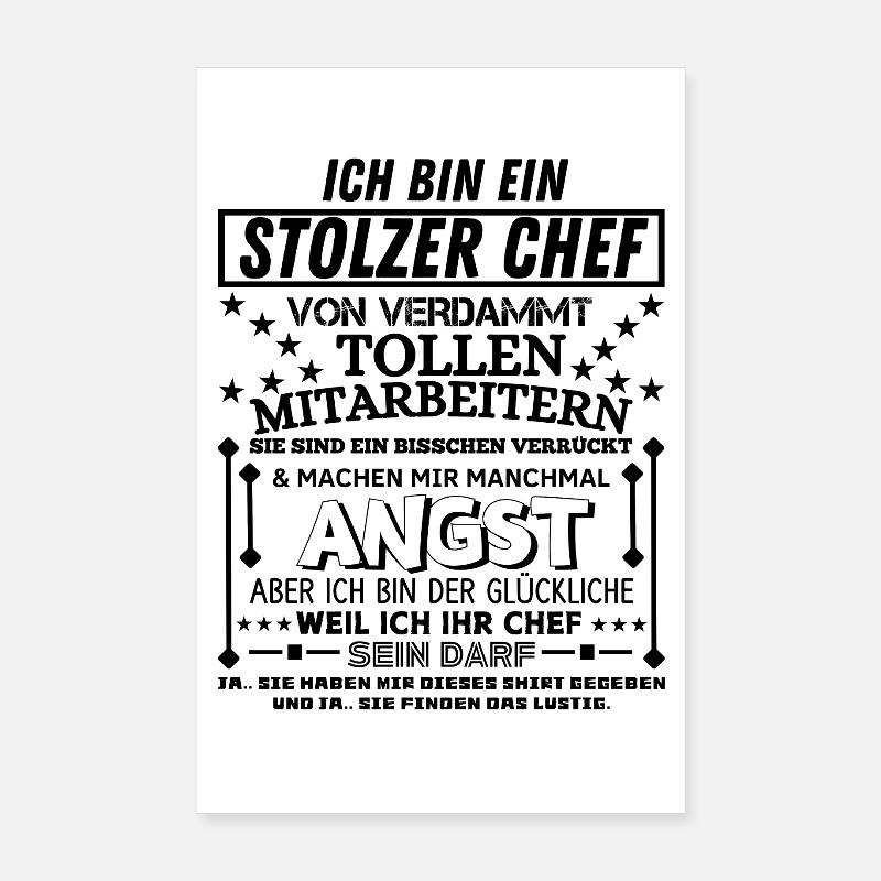 Proud Funny Gift for Office Work Poster 8" x 12" (20x30 cm)
