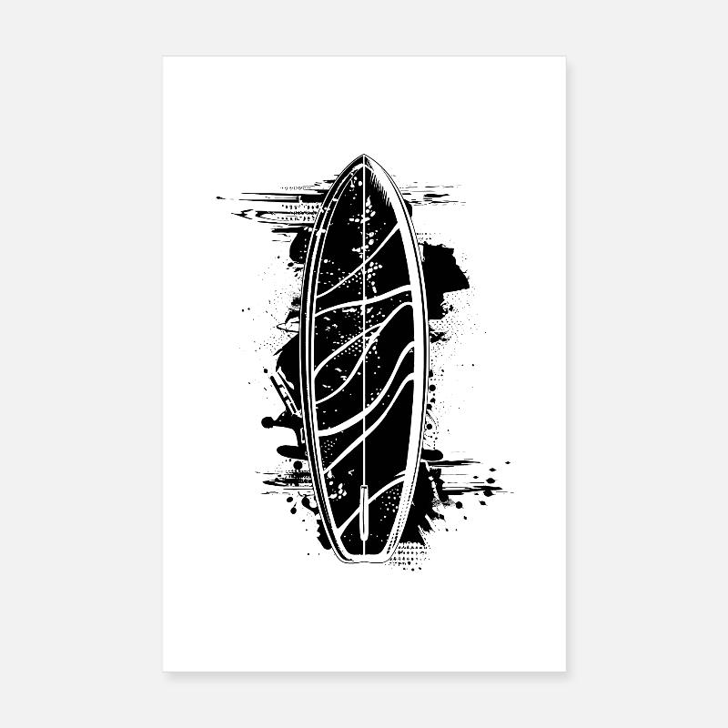Surfbrett Poster 20x30 cm