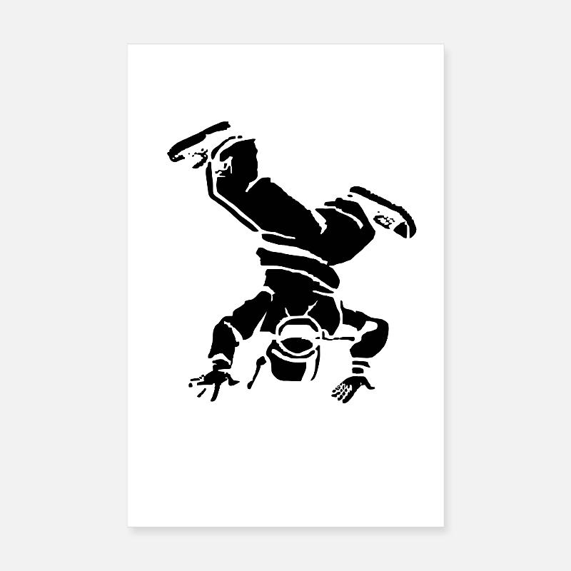 Breakdancer Drawing Poster 8" x 12" (20x30 cm)