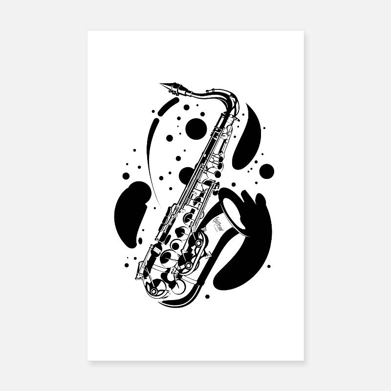 Saxophon Poster 20x30 cm