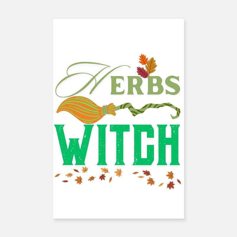 Herbs Witch Wild Witchy & Herbal Design Poster 8" x 12" (20x30 cm)