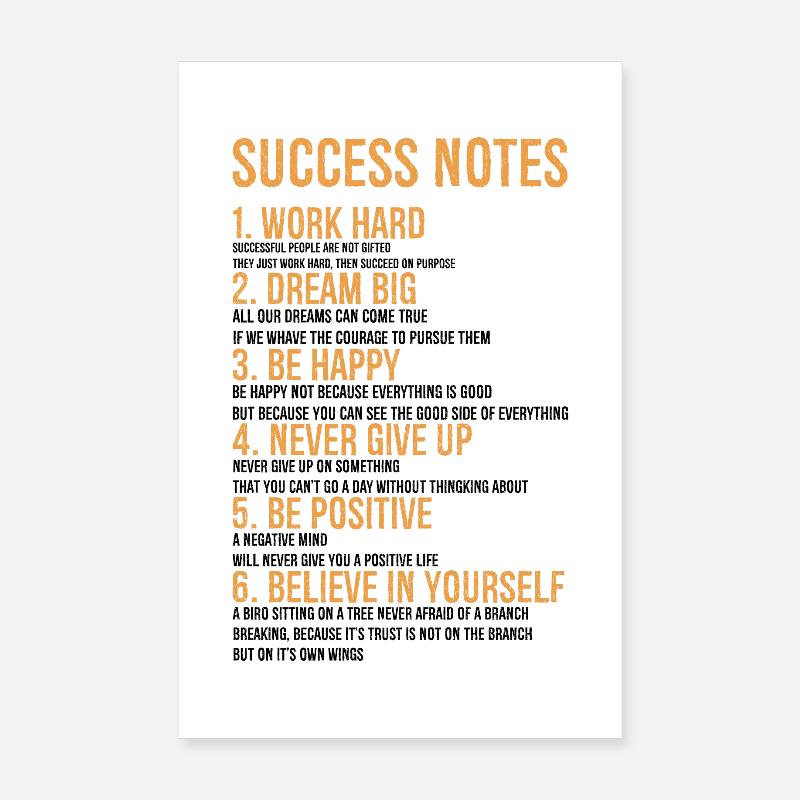 success notes Poster 20 x 30 cm