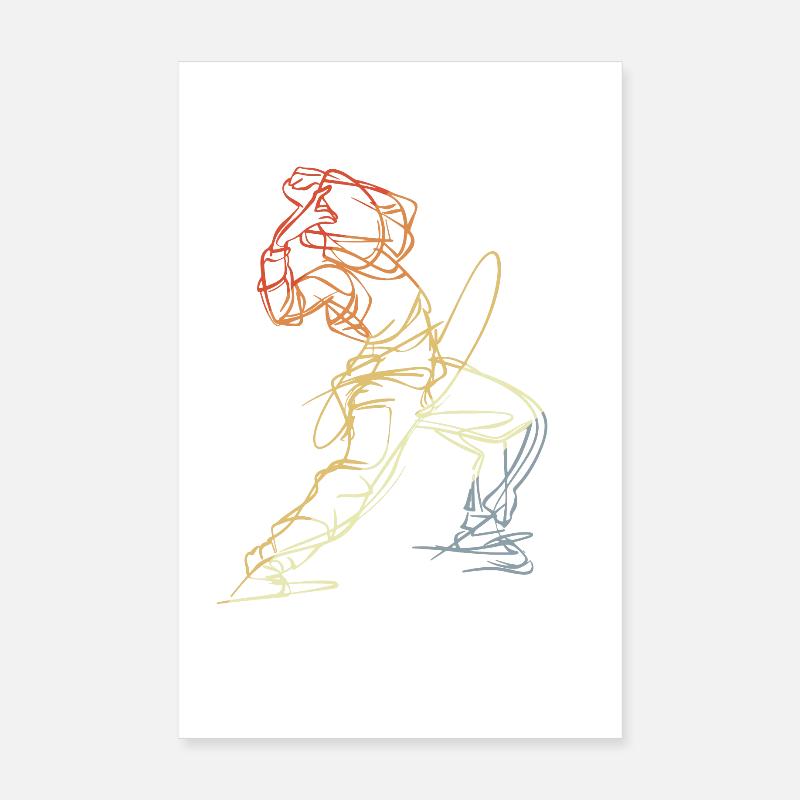 Croquis de breakdancer Poster 20 x 30 cm