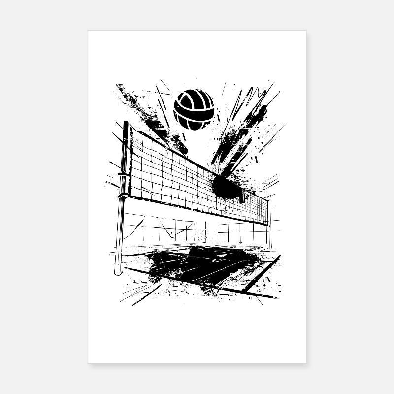 Volleyball Graphics Poster 8" x 12" (20x30 cm)