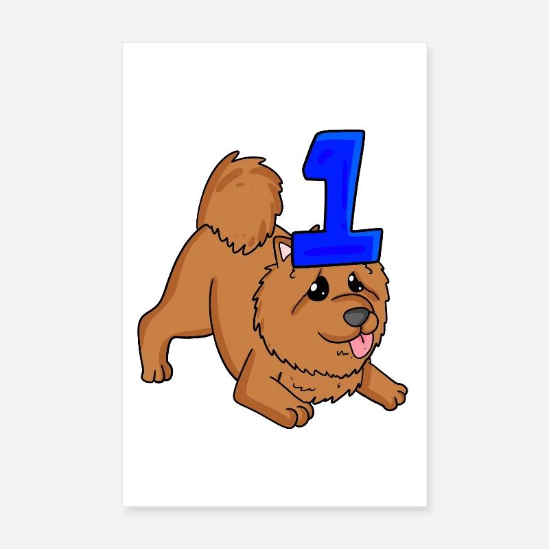 Zahl 1 Nummer Eins Poster 20x30 cm