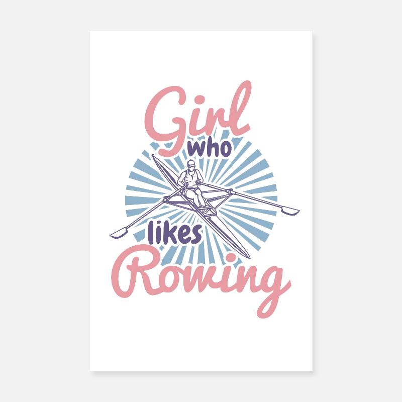 Ruder Mädchen Poster 20x30 cm