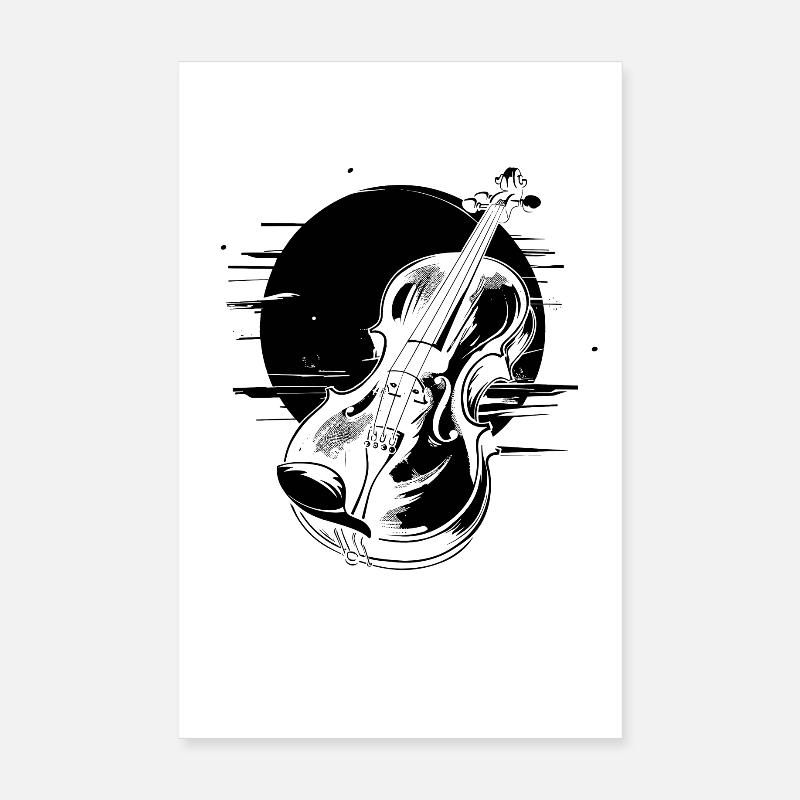 Violin Drawing Poster 8" x 12" (20x30 cm)