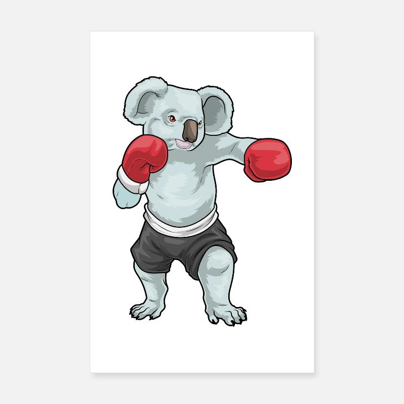 Koala Boxer Gants de Boxe Boxe Poster 20 x 30 cm