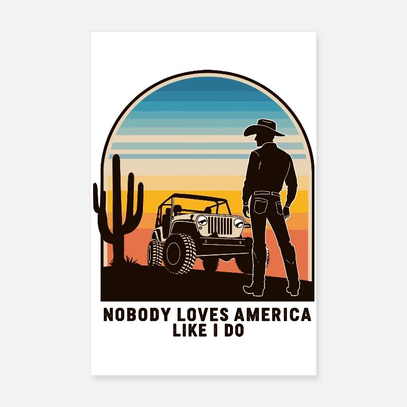 Cowboy Poster 8" x 12" (20x30 cm)
