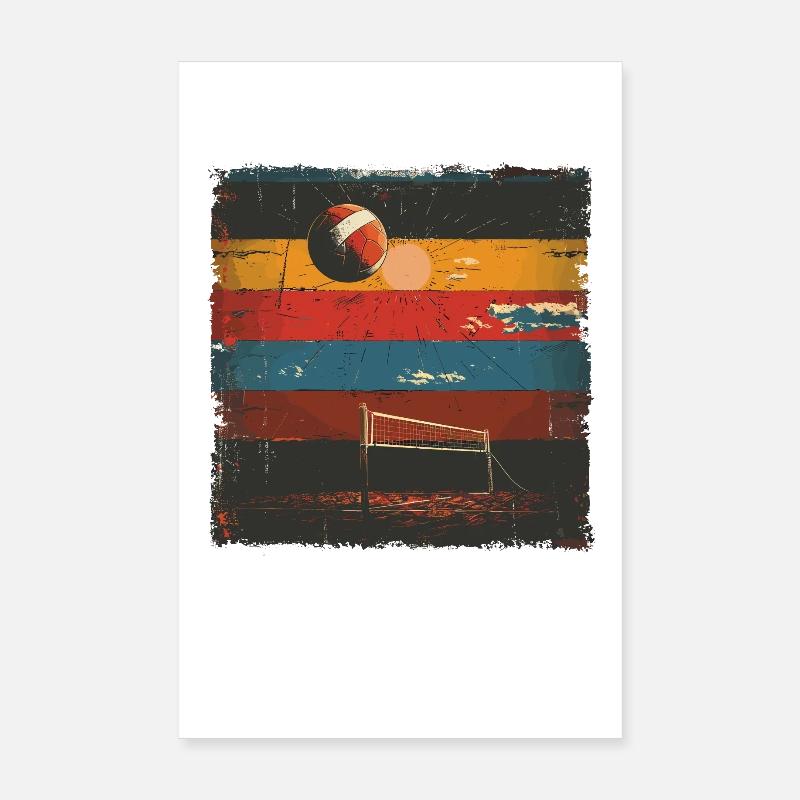 Graphiques de volley-ball Poster 20 x 30 cm