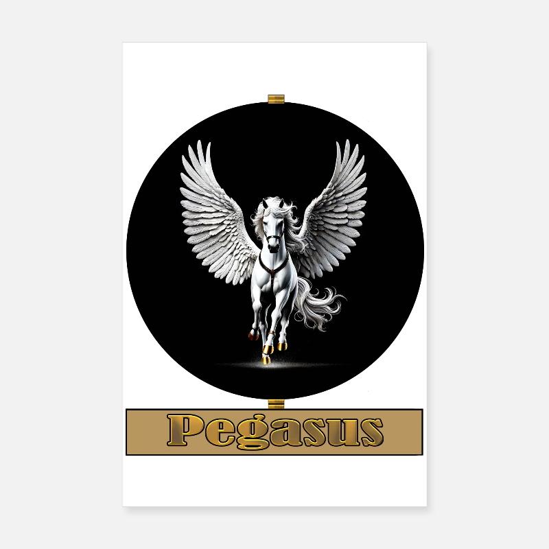 Pegasus Winged Steed Poster 8" x 12" (20x30 cm)